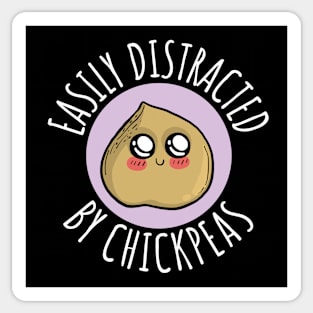 Easily Distracted By Chickpeas Funny Chickpeas Sticker